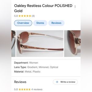 Oakley Restless Colour Gold Women’s Sunglasses